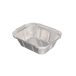 Utensilios de comedor para hornear pequeños de papel de aluminio de 220 ml con tapa