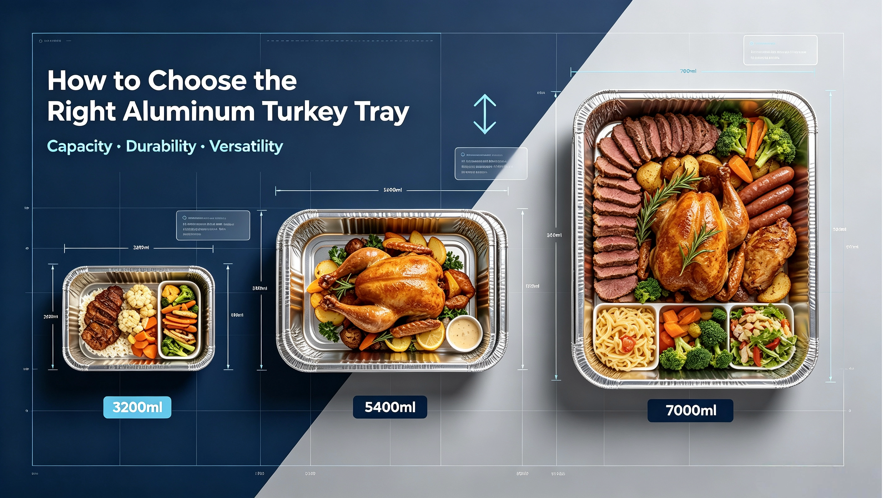 Cómo elegir la bandeja de aluminio para pavo adecuada: una guía de tamaños completa