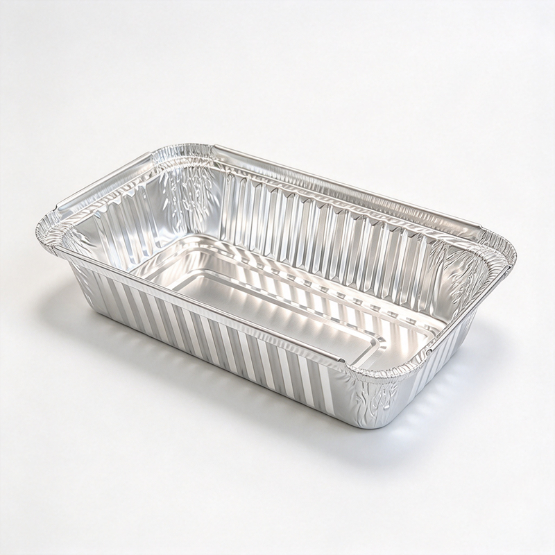 Plato de catering desechable mediano con bandeja de comida de papel de aluminio